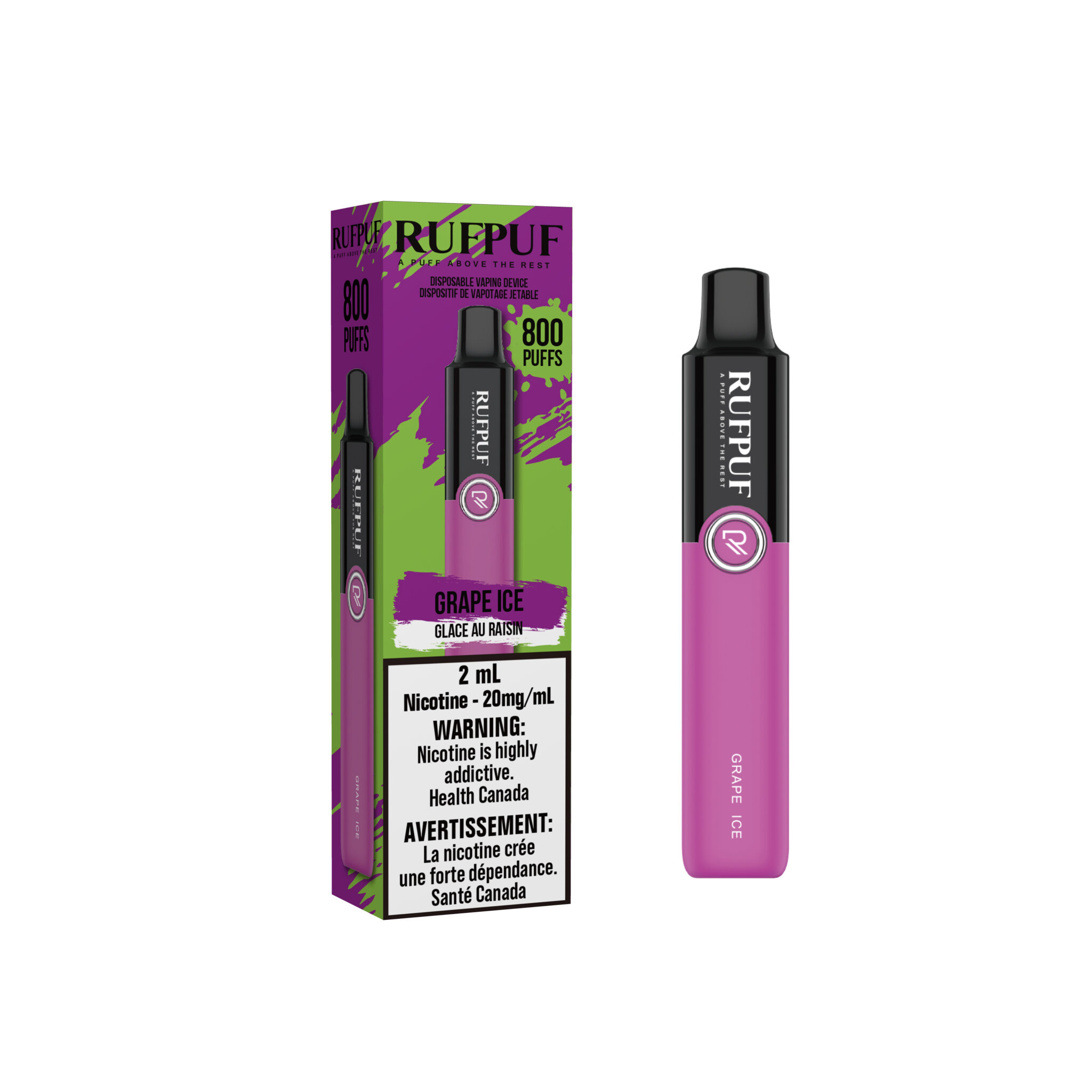 Grape Ice Rufpuf 800 – GCORE VAPE