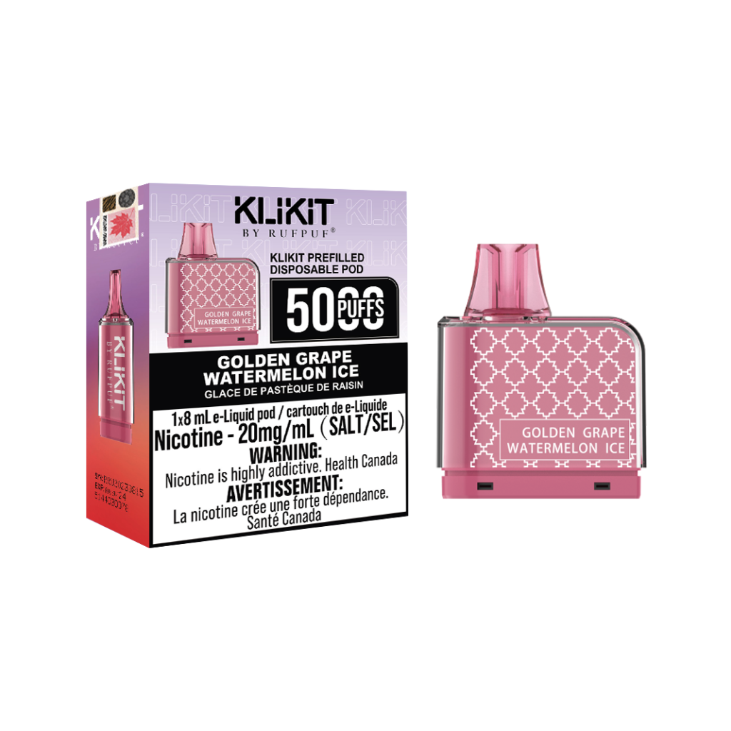 Golden Grape Watermelon Ice Rufpuf Klikit Pod 5000 (20mg/ML ) <b style="color:red">(Excise tax)</b>