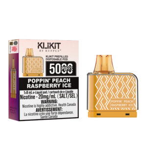 Poppin' Peach Raspberry Ice Rufpuf Klikit Pod 5000 (20mg/ML ) <b style="color:red">(Excise tax)</b>