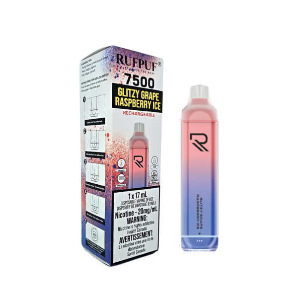 Glitzy Grape Raspberry Ice 7500 puffs (20mg/ML) 7500 Puffs <b style="color:red">(Excise Tax)</b>