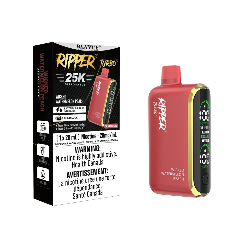 WICKED WATERMELON PEACH-Ripper T3 25000 Puffs <b Style="color:red">(Tax Incl.)</b>