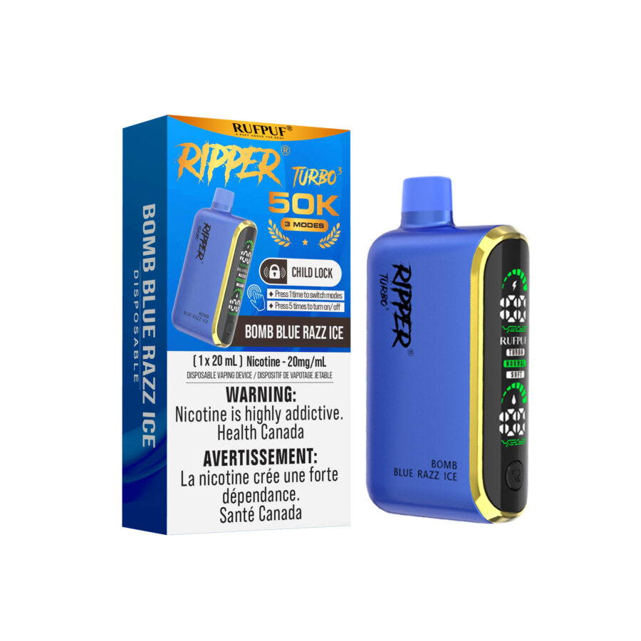 BOMB BLUE RAZZ ICE RIPPER T3 (50K) <b Style="color:red">(Tax Incl.)</b>