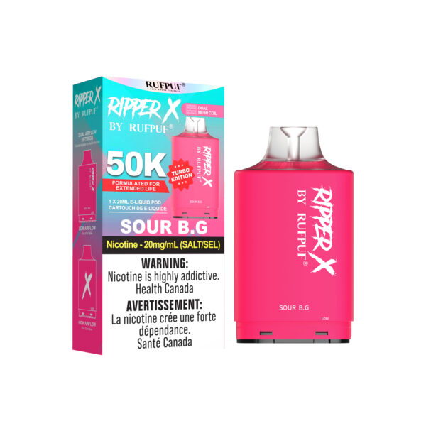 Sour B.G RIPPER X 50K (Pod Only) <b Style="color:red">(Tax Incl.)</b>