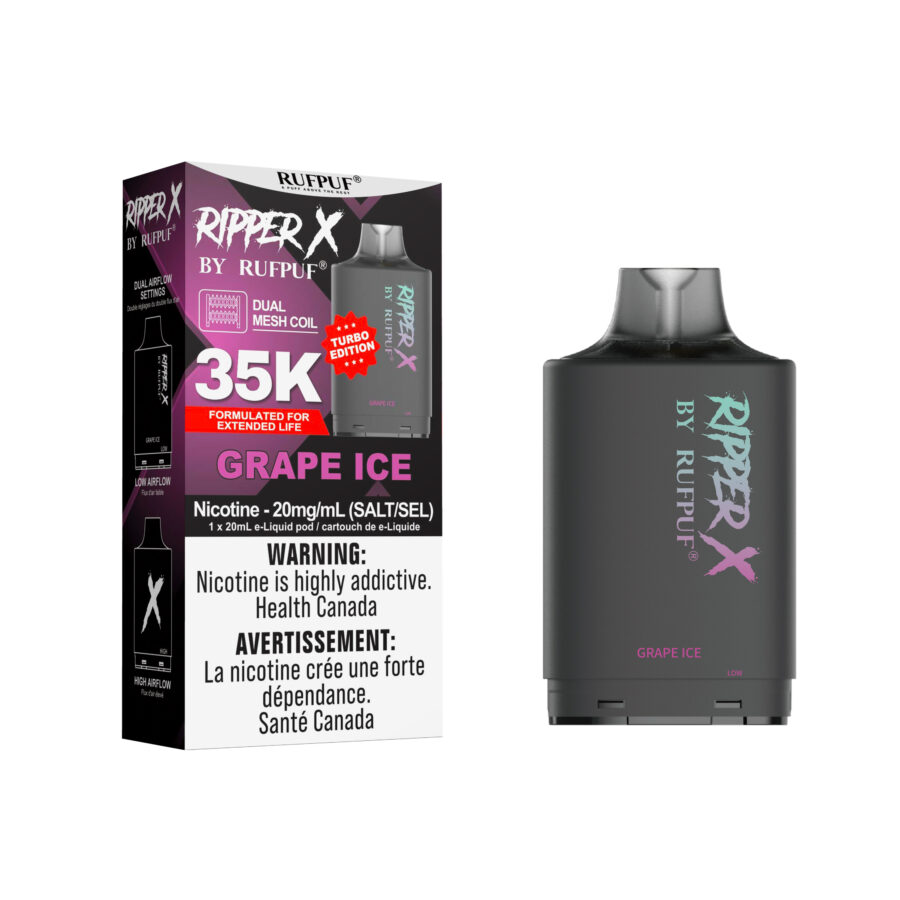 Grape Ice Ripper X 35K (20mg/ML) (Pod Only) <b style="color: RED">(Tax Incl.)</b>