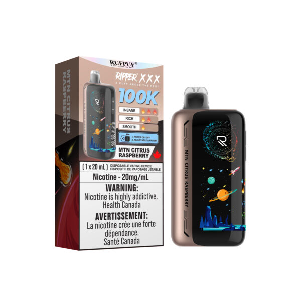 Mtn Citrus Raspberry 100K Ripper XXX (20mg/ML) <b style="color: red">(Tax Incl.)</b>