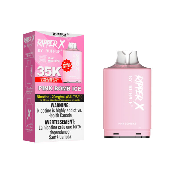 Pink Bomb Ice Ripper X 35K (20mg/ML) (Pod Only) <b style="color: RED">(Tax Incl.)</b>