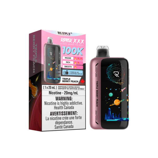 Triple Berry Peach 100K Ripper XXX (20mg/ML) <b style="color: red">(Tax Incl.)</b>
