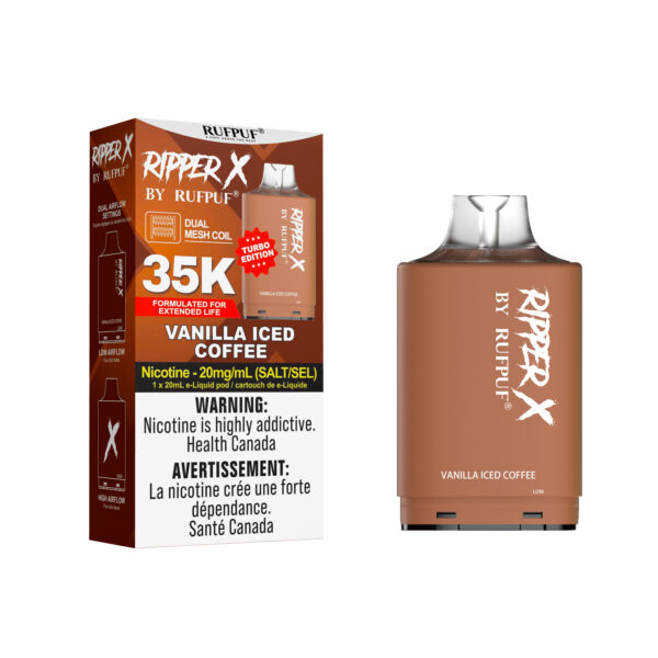 Vanilla Iced Coffee Ripper X 35K (20mg/ML) (Pod Only) <b style="color: RED">(Tax Incl.)</b>