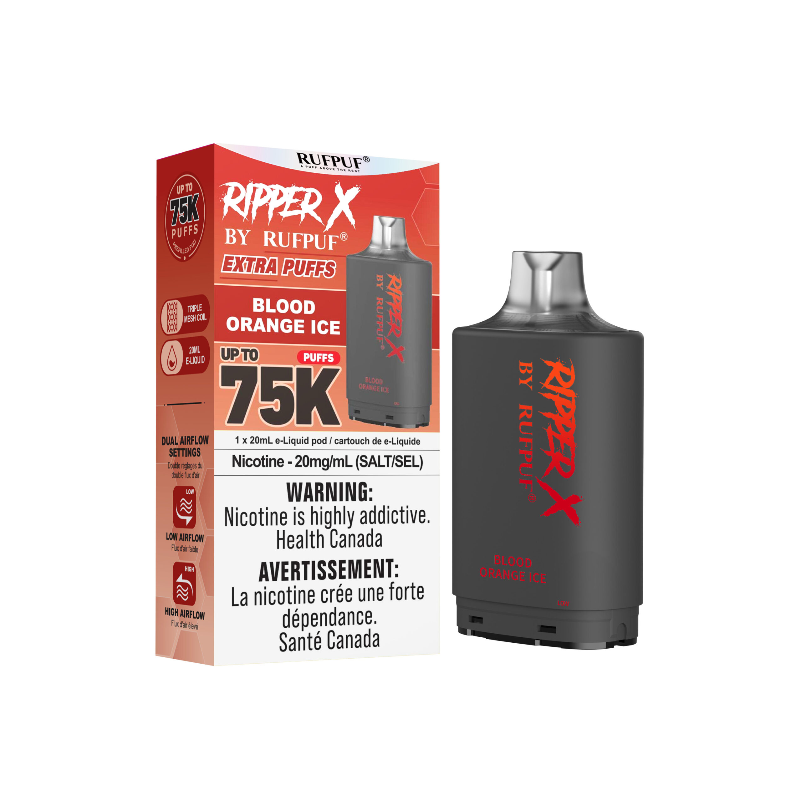 Blood Orange Ice RIPPER X 75K (Pod Only) <b Style="color:red">(Tax Incl.)</b>