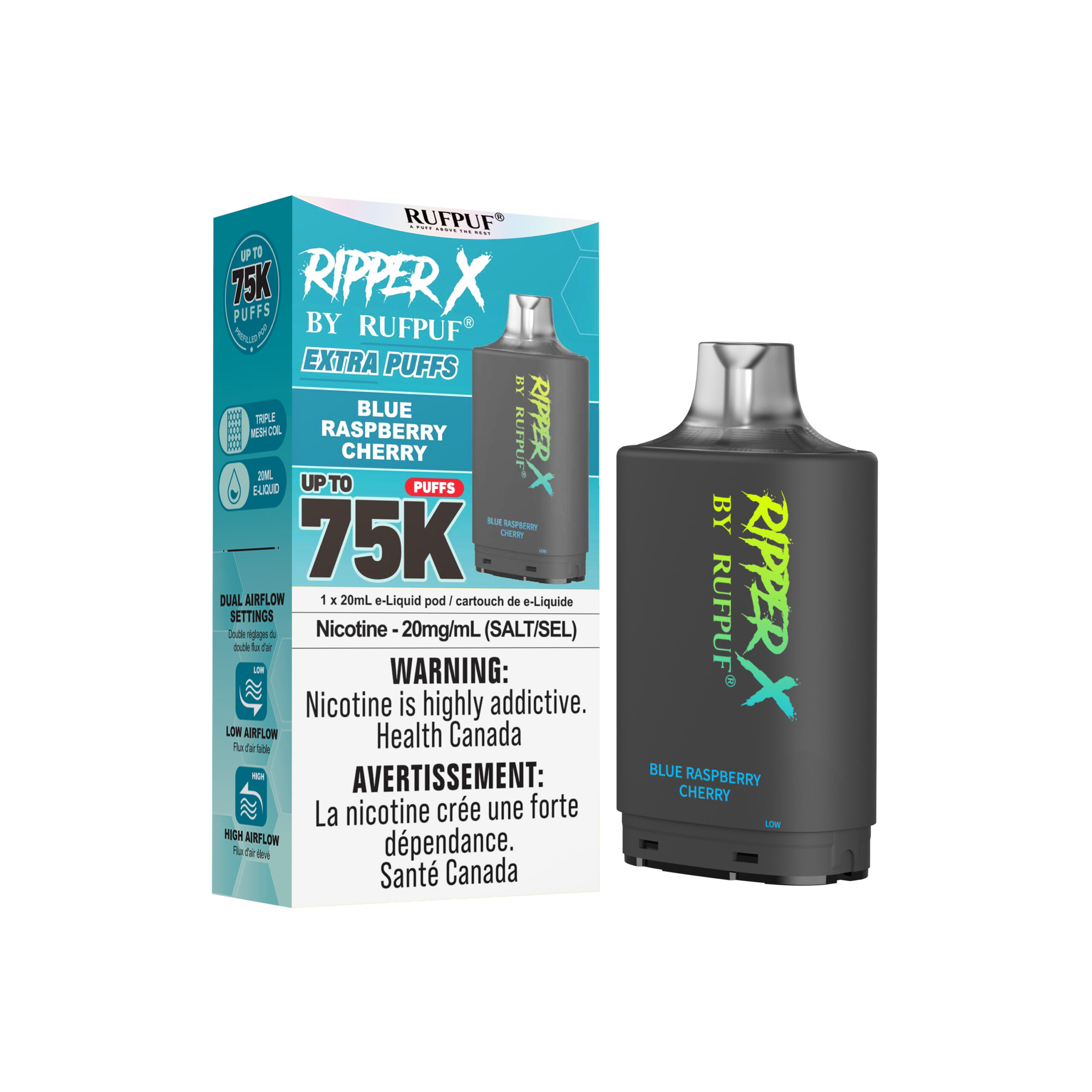 Blue Raspberry Cherry RIPPER X 75K (Pod Only) <b Style="color:red">(Tax Incl.)</b>