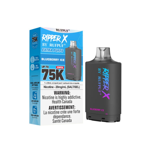 Blueberry Ice RIPPER X 75K (Pod Only) <b Style="color:red">(Tax Incl.)</b>
