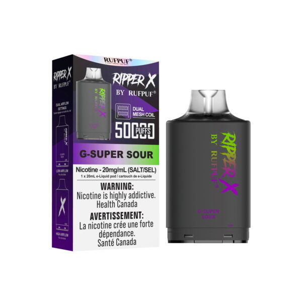 G-Super Sour RIPPER X 50K (Pod Only) <b Style="color:red">(Tax Incl.)</b>