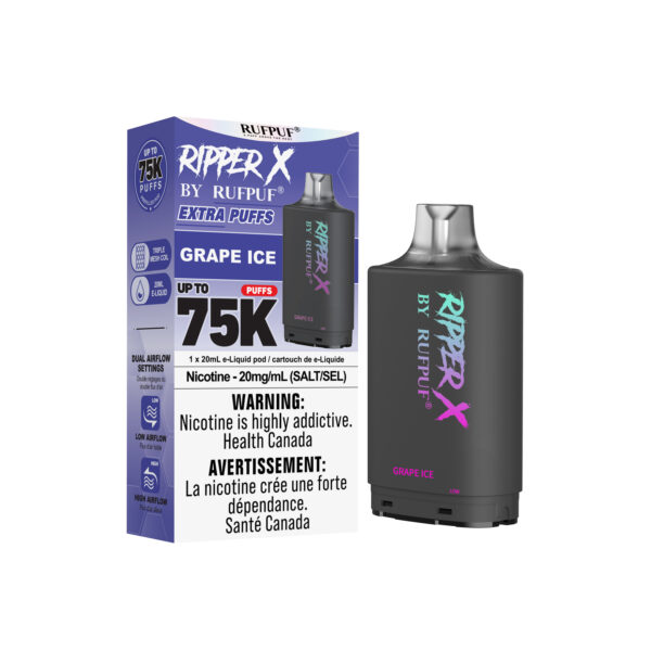 Grape Ice RIPPER X 75K (Pod Only) <b Style="color:red">(Tax Incl.)</b>