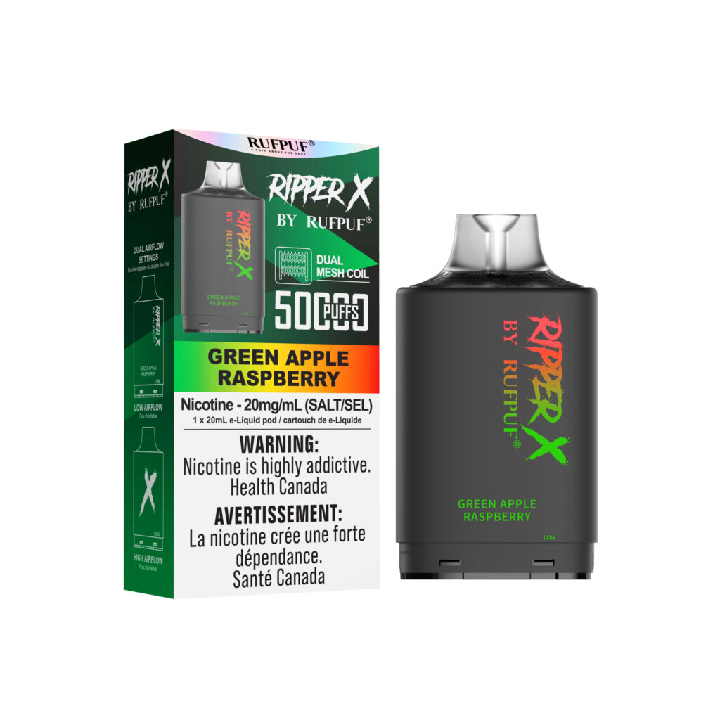Green Apple Raspberry  RIPPER X 50K (Pod Only) <b Style="color:red">(Tax Incl.)</b>