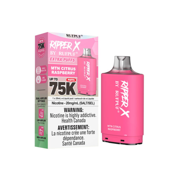 MTN Citrus Raspberry  RIPPER X 75K (Pod Only) <b Style="color:red">(Tax Incl.)</b>