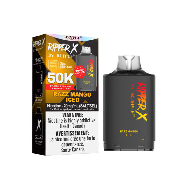 Razz Mango Iced RIPPER X 50K (Pod Only) <b Style="color:red">(Tax Incl.)</b>