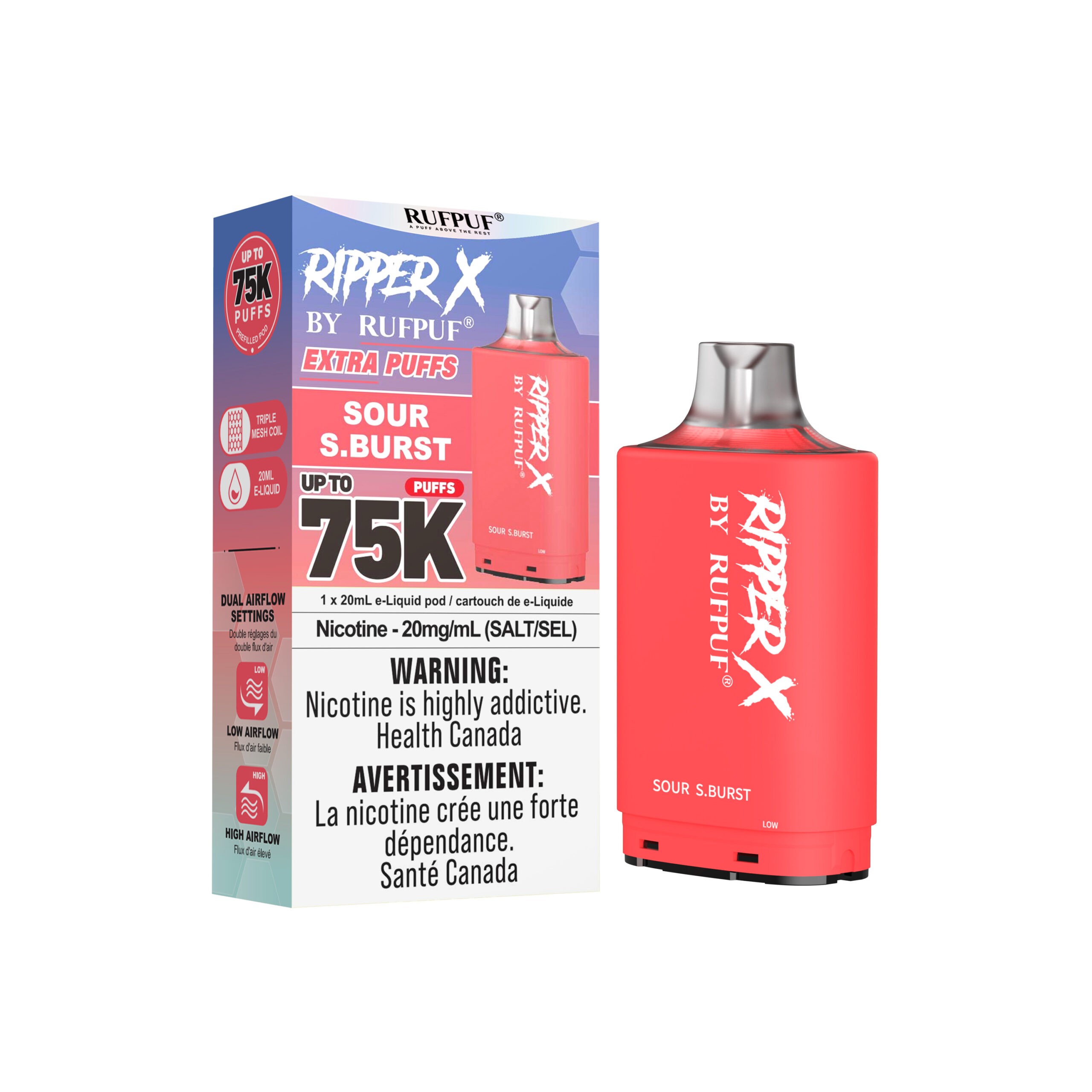 Sour S.Burst RIPPER X 75K (Pod Only) <b Style="color:red">(Tax Incl.)</b>
