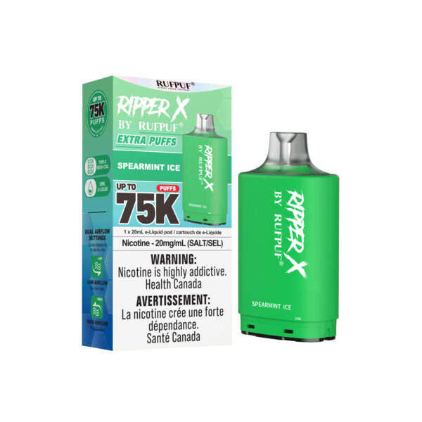 Spearmint Ice RIPPER X 75K (Pod Only) <b Style="color:red">(Tax Incl.)</b>
