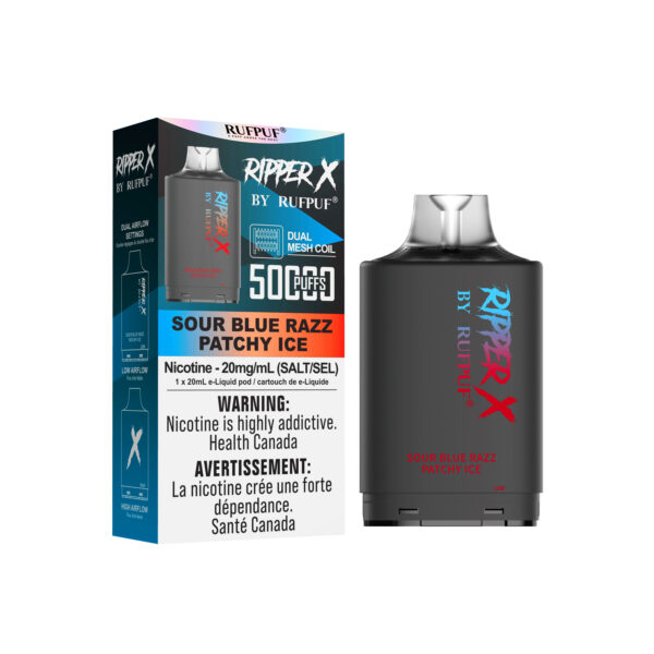 Sour Blue Razz Catchy Ice RIPPER X 50K (Pod Only) <b Style="color:red">(Tax Incl.)</b>