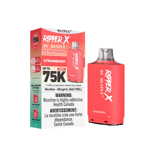 Strawberry RIPPER X 75K (Pod Only) <b Style="color:red">(Tax Incl.)</b>