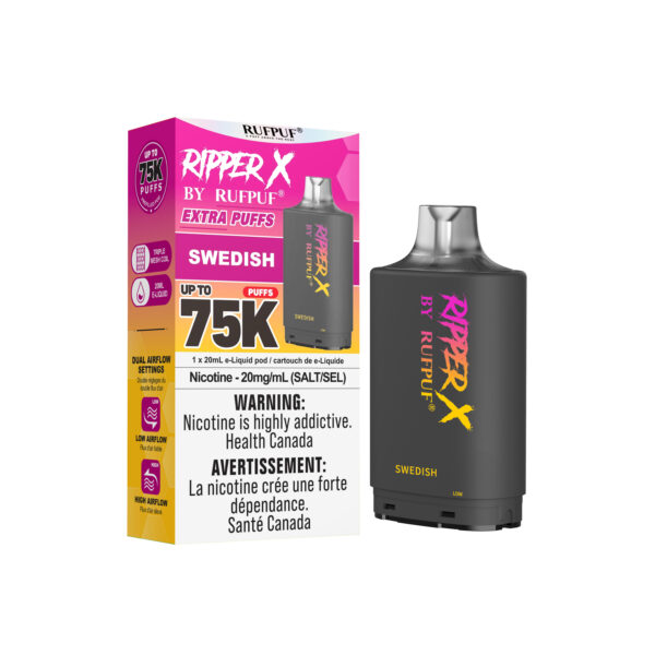 Swedish RIPPER X 75K (Pod Only) <b Style="color:red">(Tax Incl.)</b>