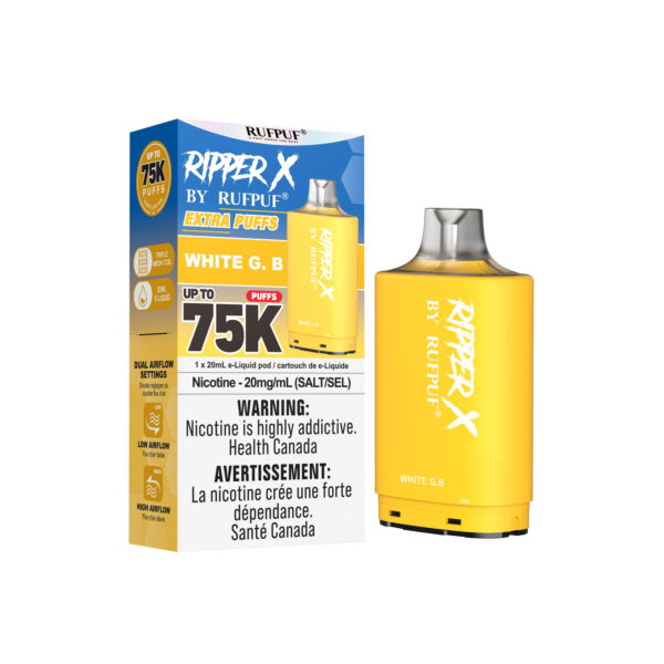 White G.B RIPPER X 75K (Pod Only) <b Style="color:red">(Tax Incl.)</b>