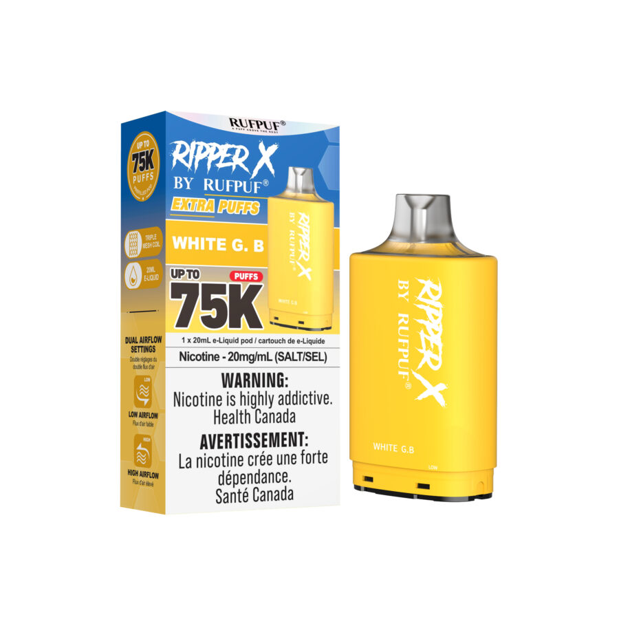 White G.B RIPPER X 75K (Pod Only) <b Style="color:red">(Tax Incl.)</b>