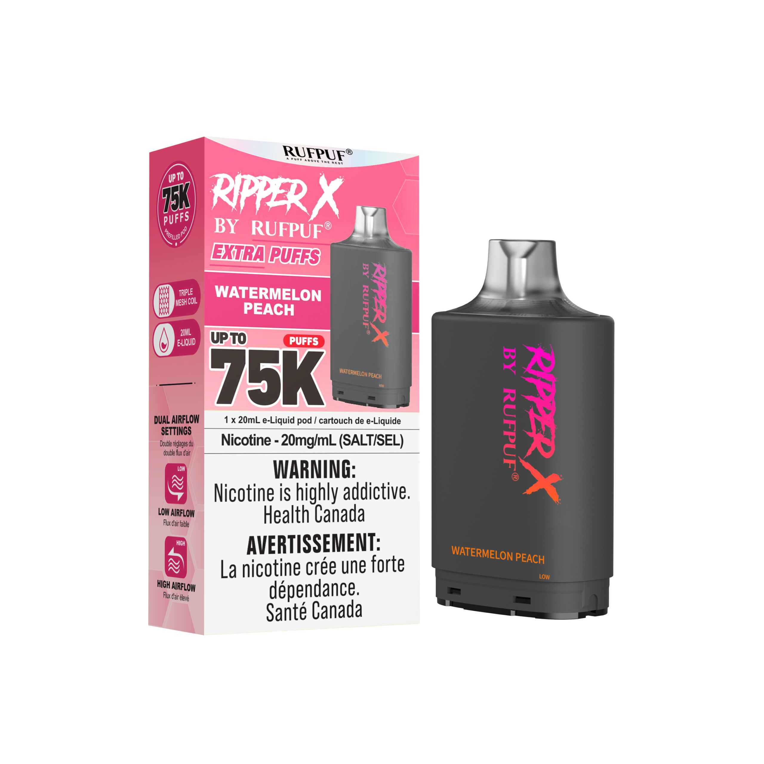 Watermelon Peach RIPPER X 75K (Pod Only) <b Style="color:red">(Tax Incl.)</b>
