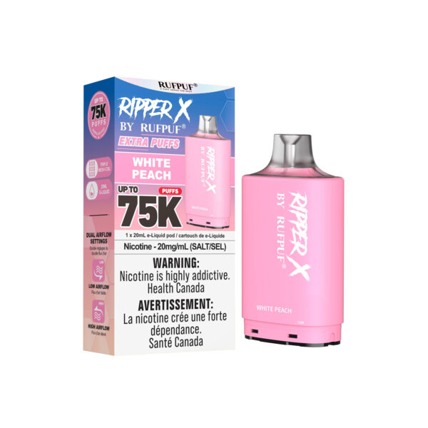 White Peach RIPPER X 75K (Pod Only) <b Style="color:red">(Tax Incl.)</b>