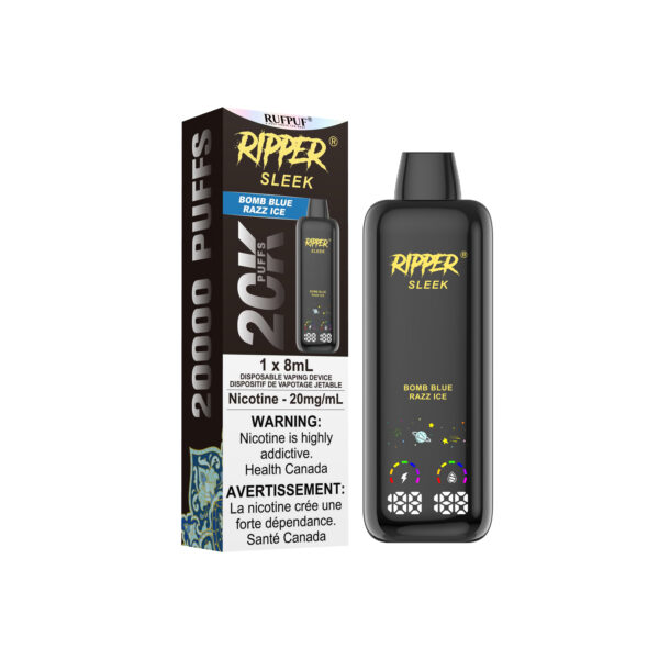 Bomb Blue Razz Ice (8ml) (20mg/ml) Ripper Sleek 20K <b Style="color:red">(Tax Incl.)</b>