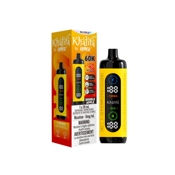 DOUBLE APPLE(5MG) KHALIFA BAR 60K <b Style="color:red">(Tax Incl.)</b>