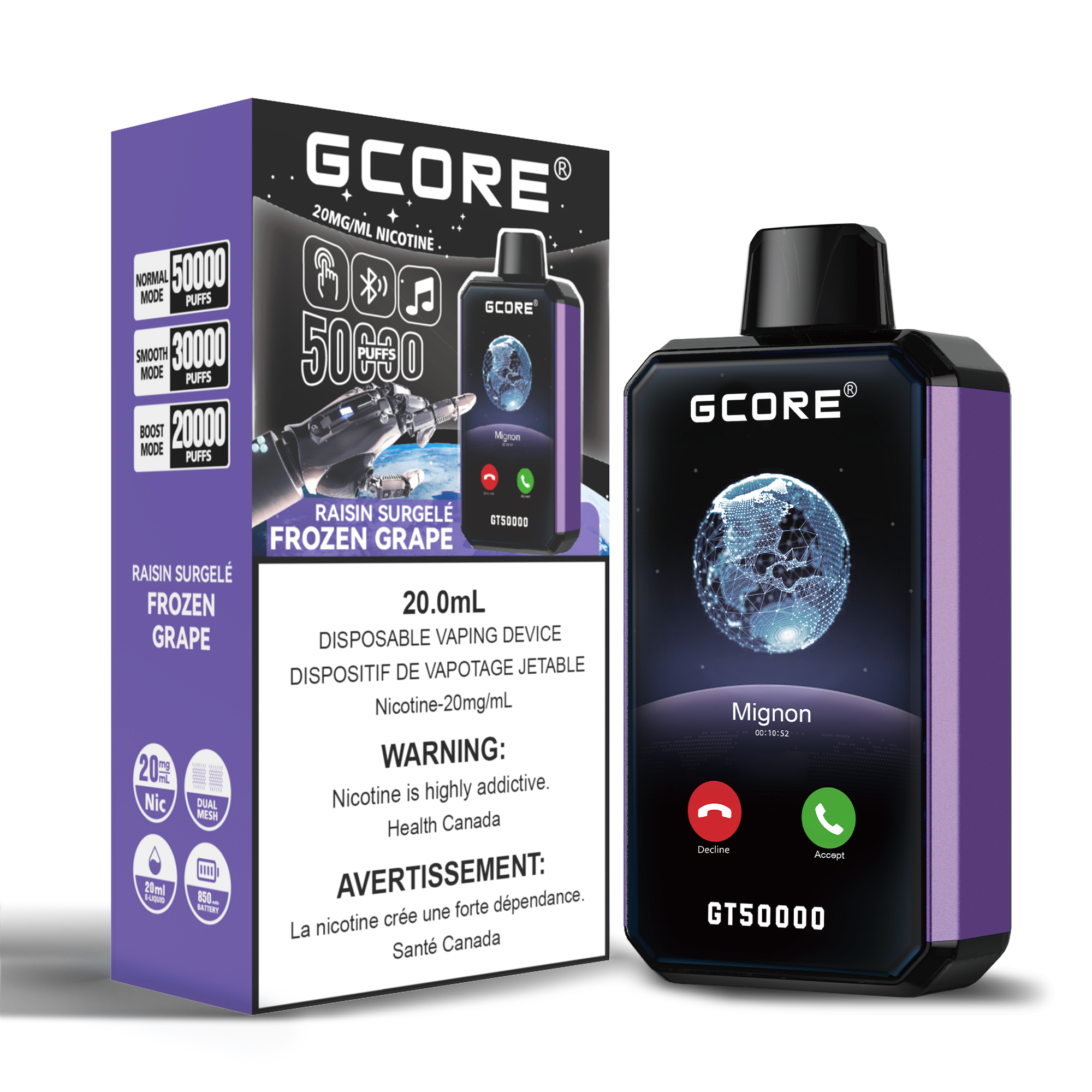 FROZEN GRAPE GT 50K (20mg/ML) <b style="color:red">(Tax Incl.)</b>