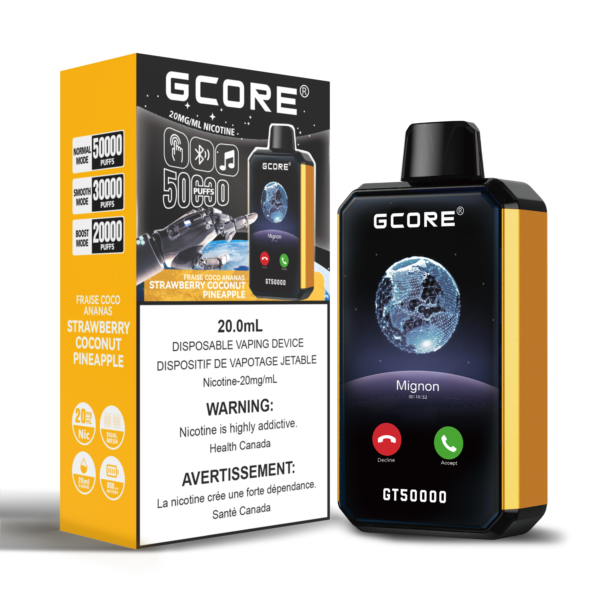 STRAWBERRY COCONUT PINEAPPLE GT 50K (20mg/ML) <b style="color:red">(Tax Incl.)</b>