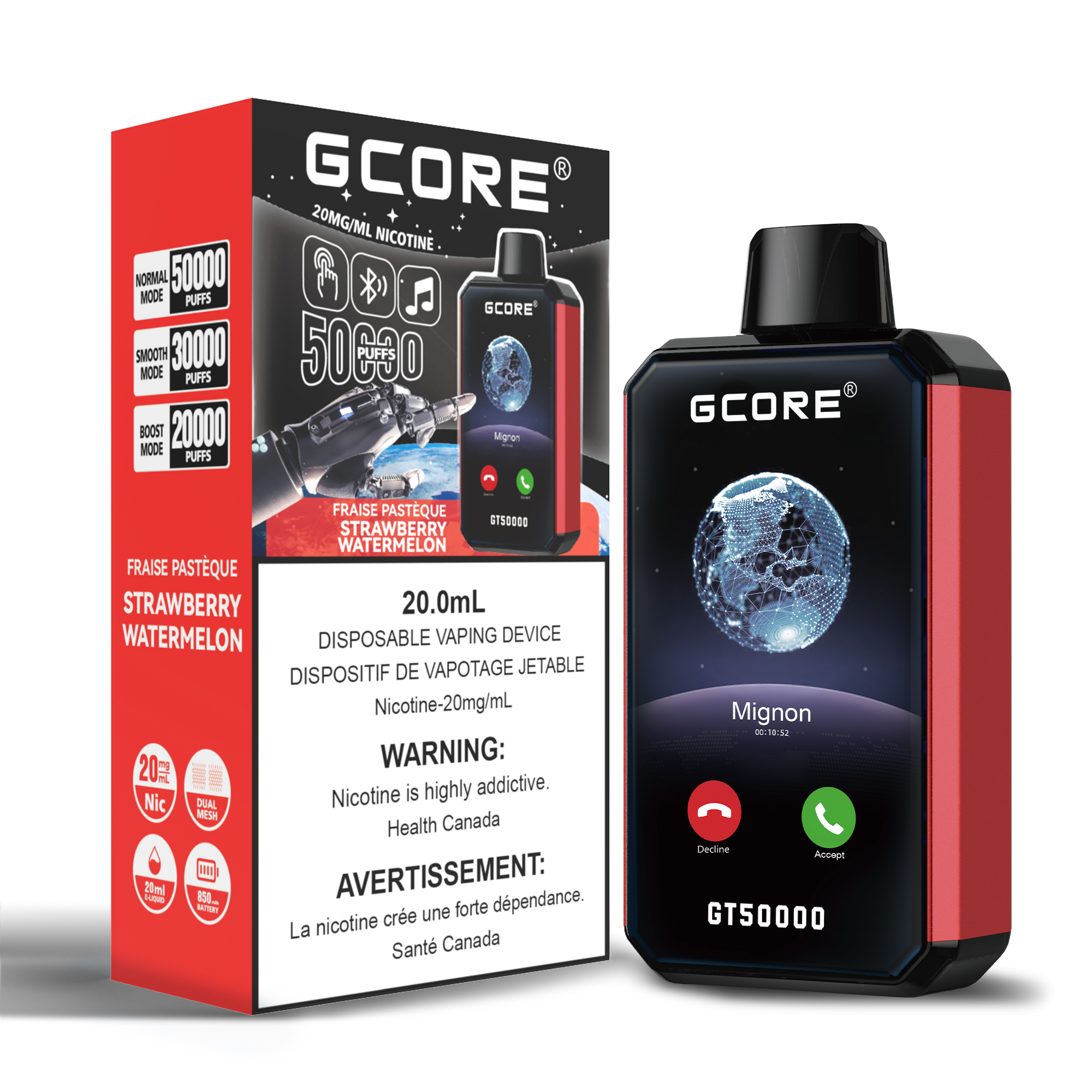 STRAWBERRY WATERMELON GT 50K (20mg/ML) <b style="color:red">(Tax Incl.)</b>