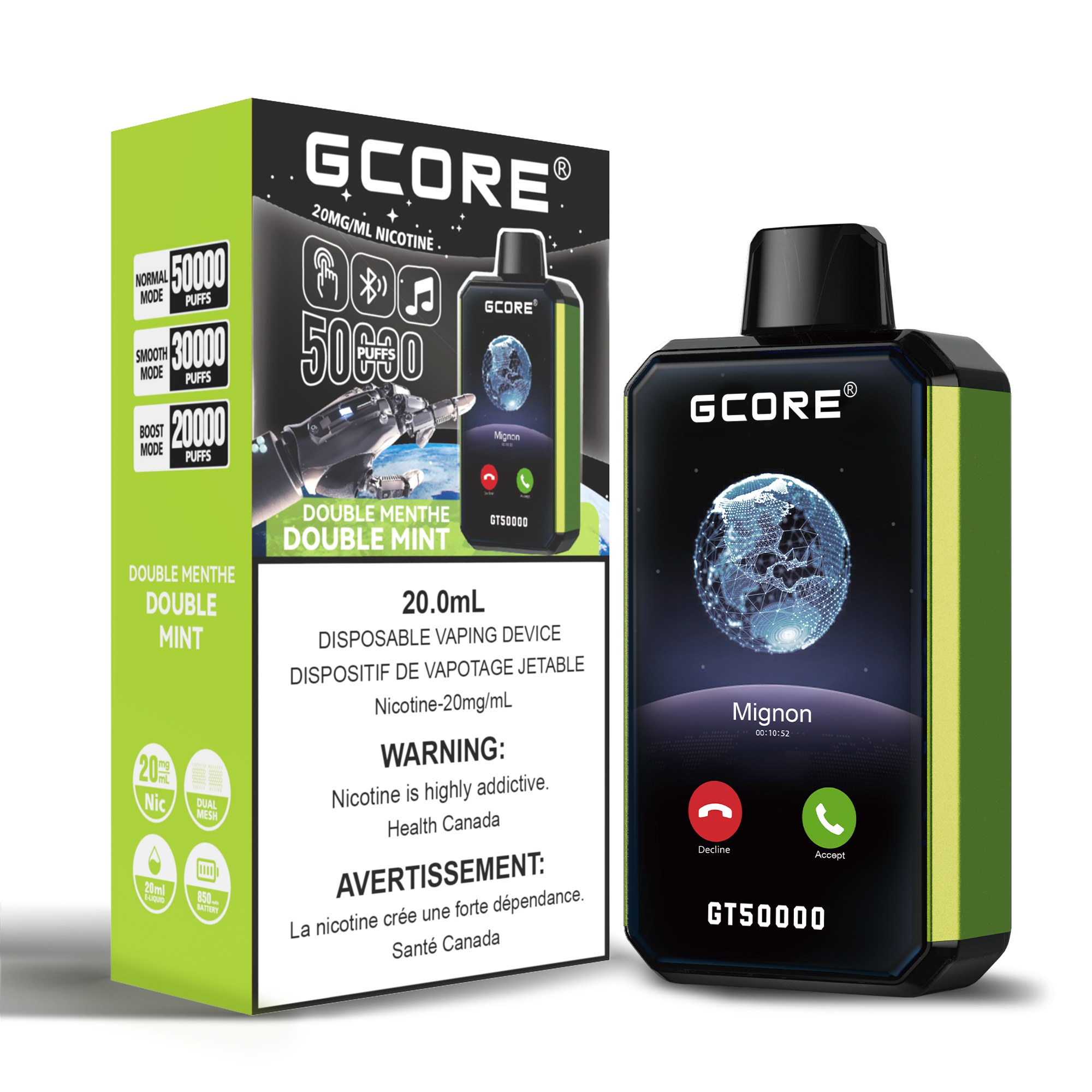 DOUBLE MINT GT 50K (20mg/ML) <b style="color:red">(Tax Incl.)</b>