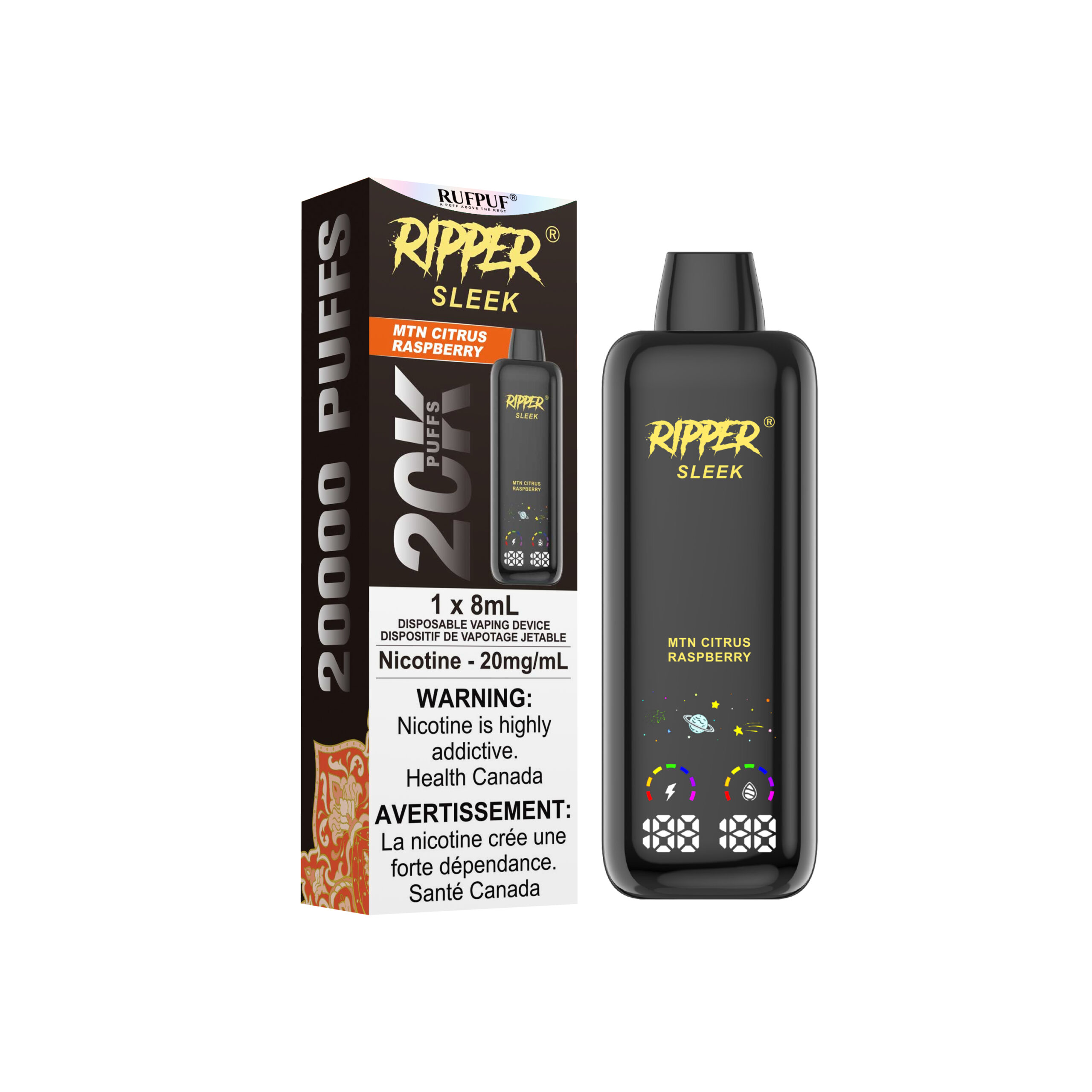 MTN Citrus Raspberry (8ml) (20mg/ml) Ripper Sleek 20K <b Style="color:red">(Tax Incl.)</b>