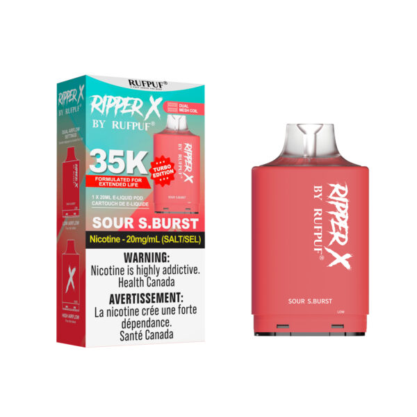 Sour S.Burst Ripper X 35K (20mg/ML) (Pod Only) <b style="color: RED">(Tax Incl.)</b>
