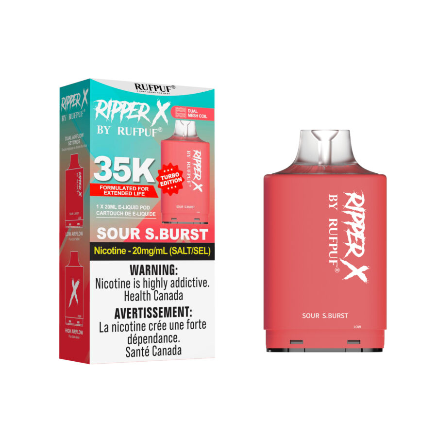 Sour S.Burst Ripper X 35K (20mg/ML) (Pod Only) <b style="color: RED">(Tax Incl.)</b>