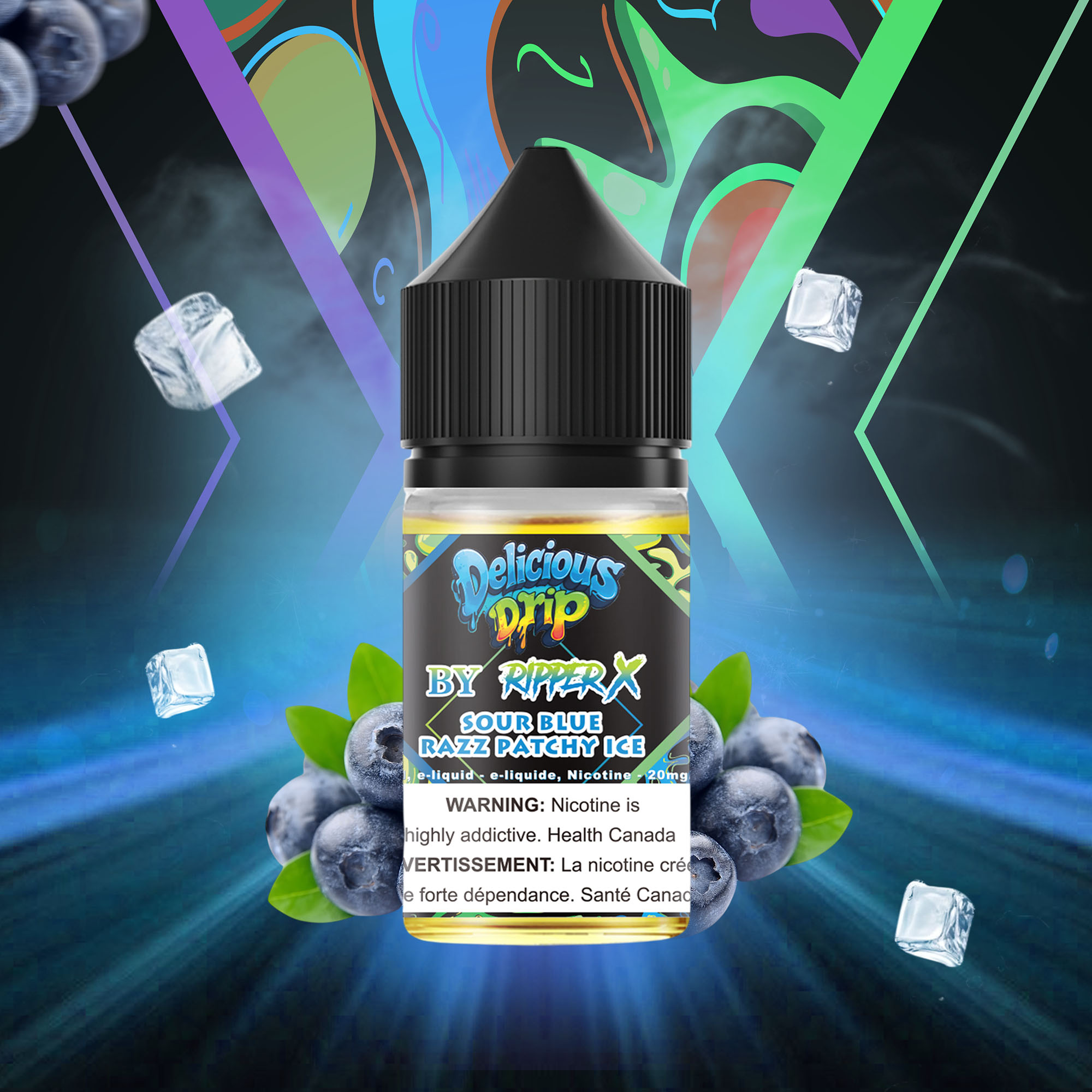 Sour Blue Razz Patchy Ice (20mg) Delicious Drip <b Style="color:red">(Tax Incl.)</b>
