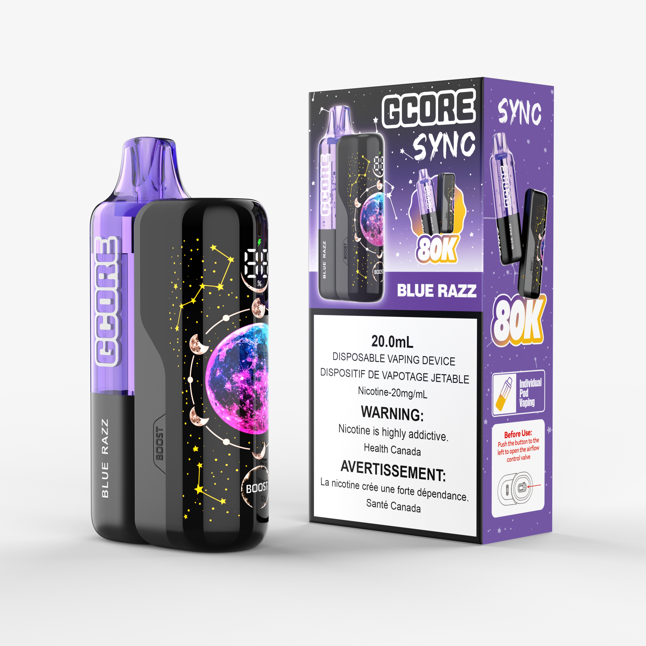 Blue Razz Gcore Sync Kit (20ML) (20MG/ML) <b Style="color:red">(Tax Incl.)</b>