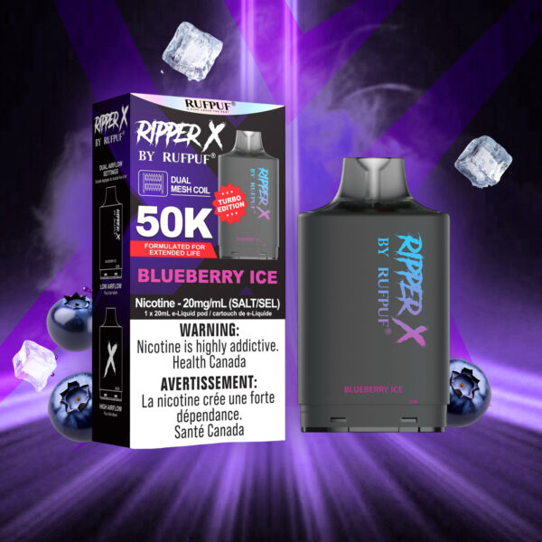 Blueberry Ice RIPPER X 50K (Pod Only) <b Style="color:red">(Tax Incl.)</b>