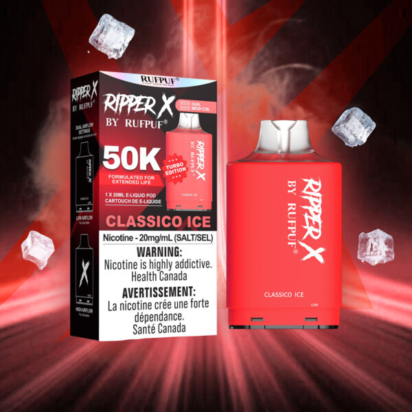Classico Ice RIPPER X 50K (Pod Only) <b Style="color:red">(Tax Incl.)</b>