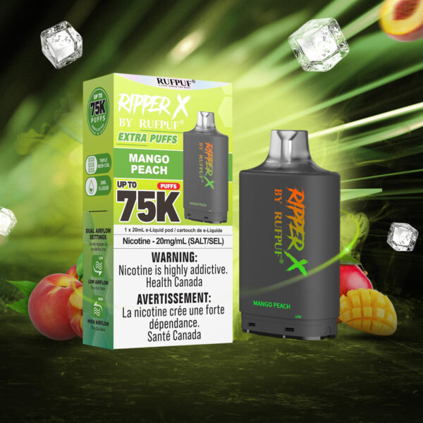 Mango Peach RIPPER X 75K (Pod Only) <b Style="color:red">(Tax Incl.)</b>