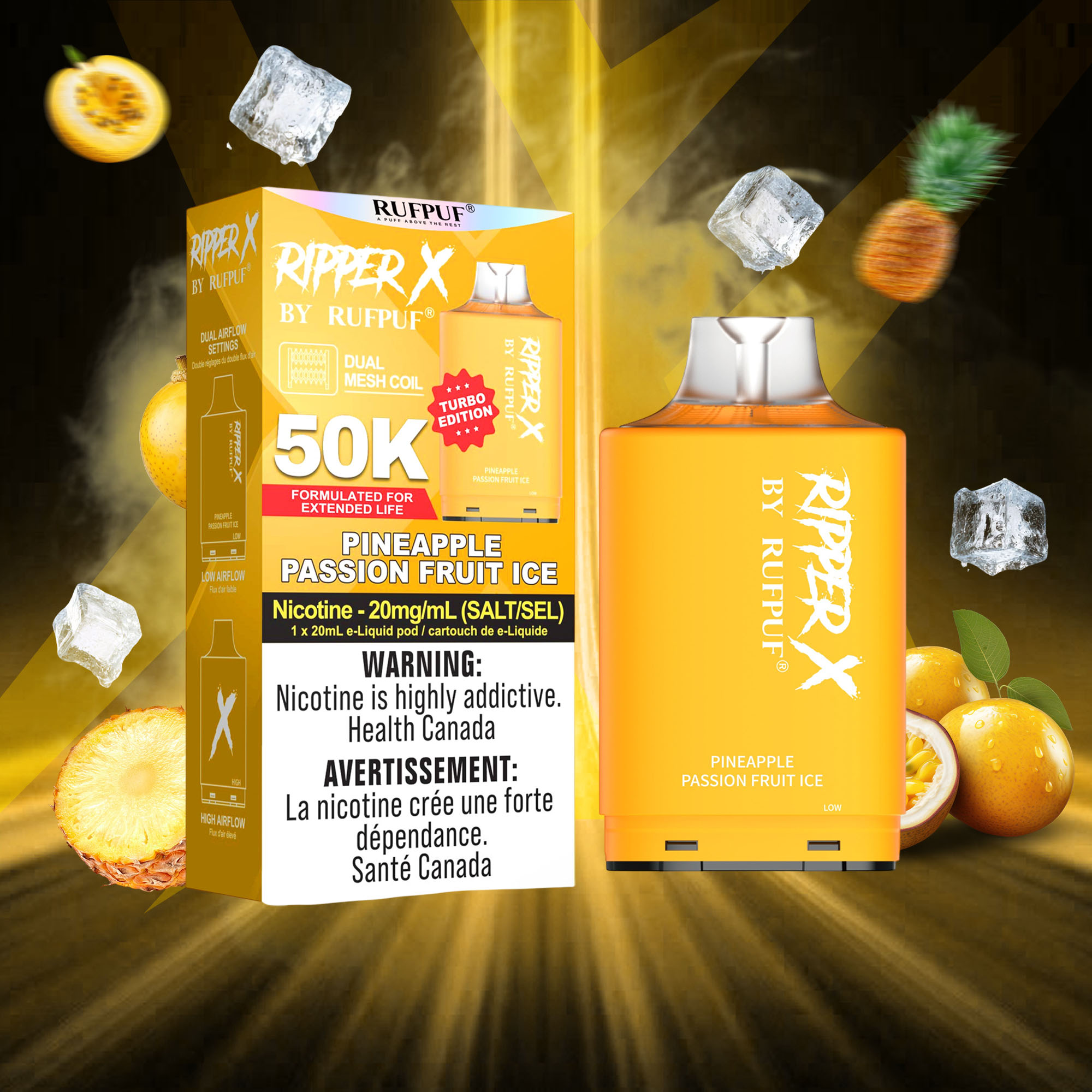 Pineapple Passion Fruit Ice RIPPER X 50K (Pod Only) <b Style="color:red">(Tax Incl.)</b>