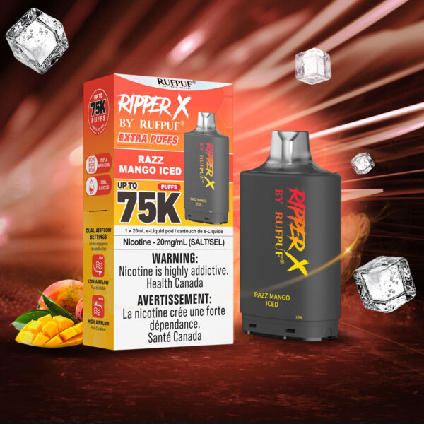 Razz Mango Iced RIPPER X 75K (Pod Only) <b Style="color:red">(Tax Incl.)</b>
