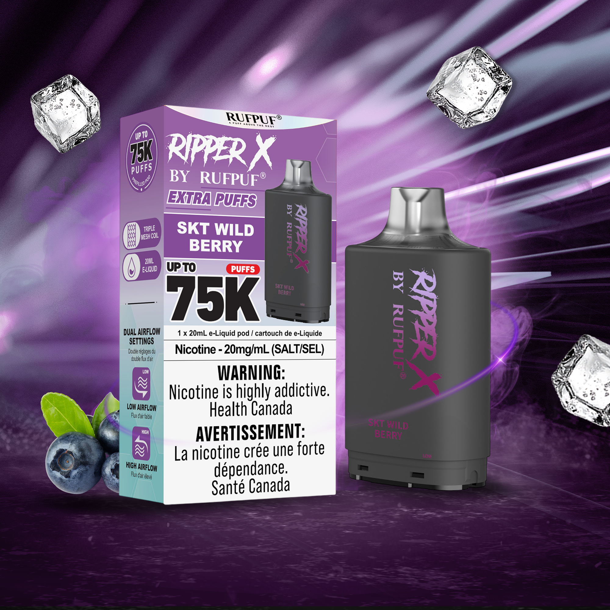 SKT Wild Berry RIPPER X 75K (Pod Only) <b Style="color:red">(Tax Incl.)</b>