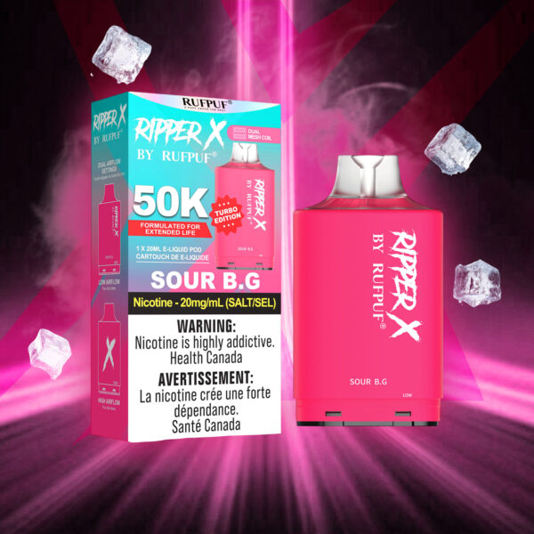 Sour B.G RIPPER X 50K (Pod Only) <b Style="color:red">(Tax Incl.)</b>