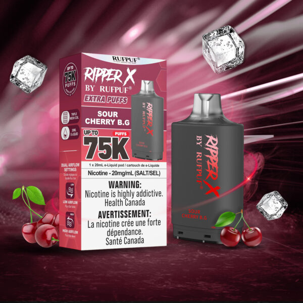 Sour Cherry B.G RIPPER X 75K (Pod Only) <b Style="color:red">(Tax Incl.)</b>