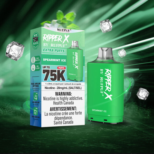 Spearmint Ice RIPPER X 75K (Pod Only) <b Style="color:red">(Tax Incl.)</b>