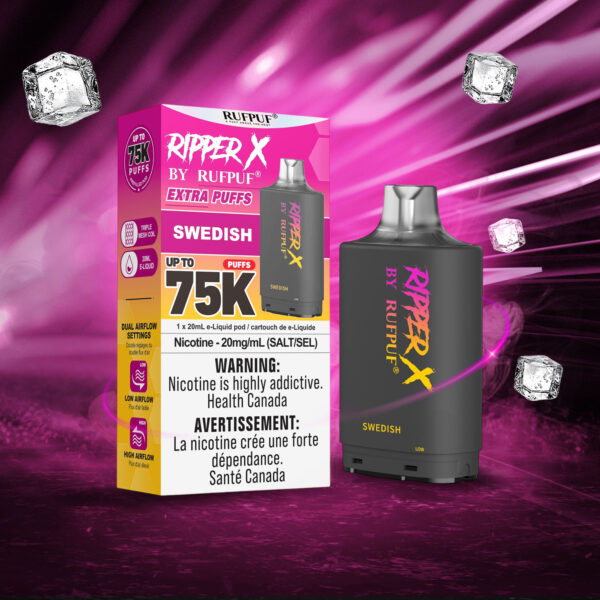 Swedish RIPPER X 75K (Pod Only) <b Style="color:red">(Tax Incl.)</b>